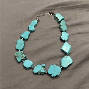 Zad Turquoise Stone Necklace upto 18 inch